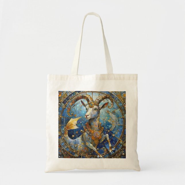 Tote Bag Zodiaque - Capricorne la Chèvre de mer (Devant)