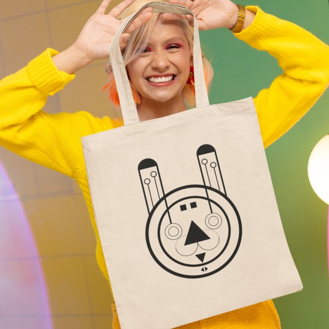 Tote Bag Zodiaque de lapin Usagi géométrique (Step out in style with this geometric Usagi Rabbit totebag.)