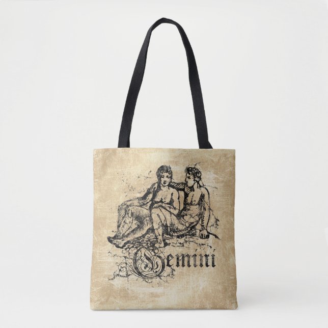 Tote Bag Zodiaque Gémeaux Vintage (Devant)