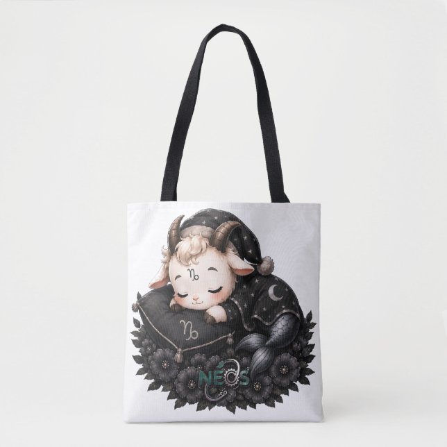 Tote Bag Zodiaque Kawaii Neos Capricorne (Devant)