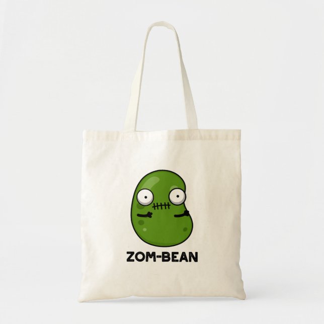 Tote Bag Zom-bean Drôle Halloween Zombie Bean Pun (Devant)