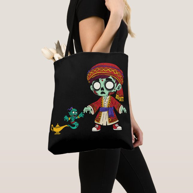 Tote Bag Zombie Aladdin & Genie Zombie (De près)