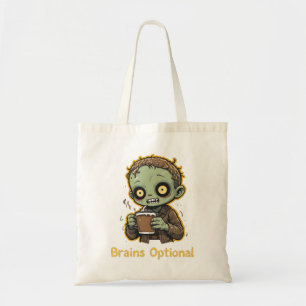 Tote Bag Zombie Café Drôle Mignon Sans Cerveau Facultatif