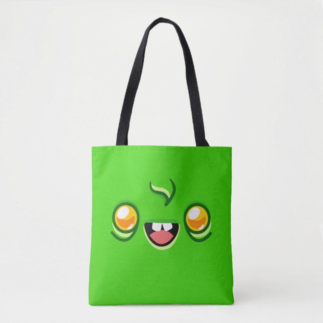 Tote Bag Zombie Face - Happy Jump (Devant)