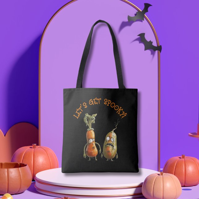 Tote Bag Zombie légumes noir Halloween (Créateur téléchargé)