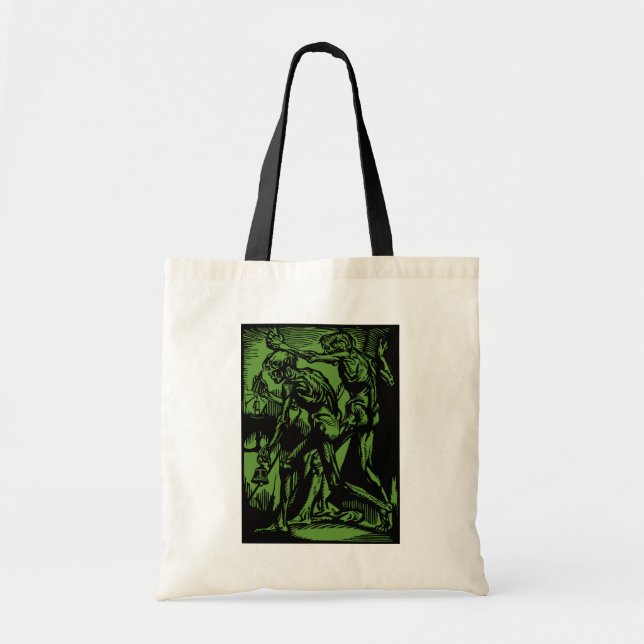 Tote Bag Zombies à l'intérieur de l'Halloween Jack-o'-lante (Devant)