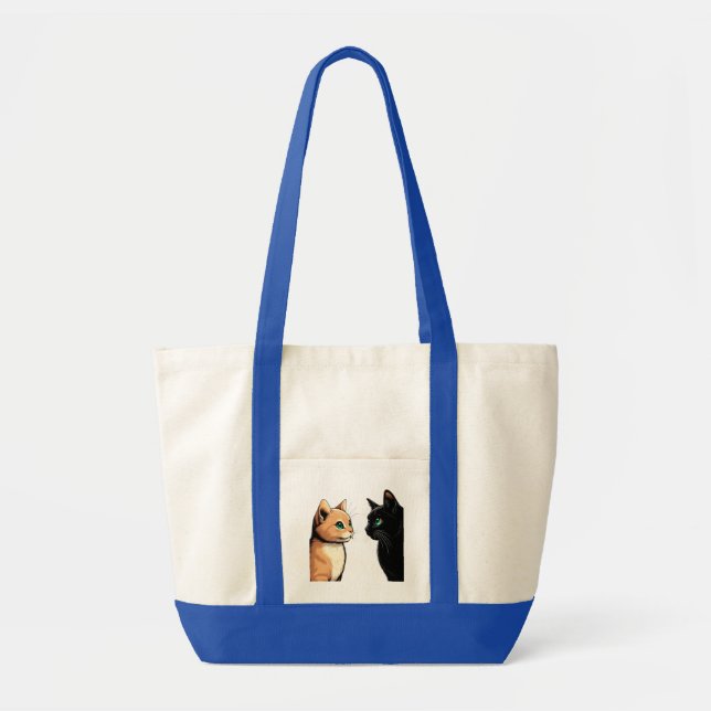 Tote Bag Zonage de chat noir - Drôle Kitten meme (Devant)