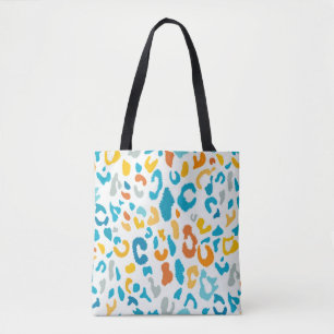 Tote Bag Zones léopard : Texture Vintage colorée.