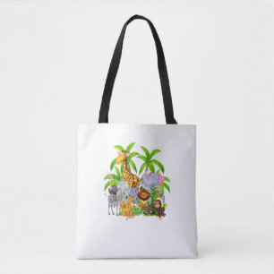 Tote Bag Zoo Animaux Safari Faune Fête Anniversaire A Day A