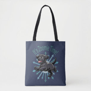 Tote Bag Zoomie Time Black Lab