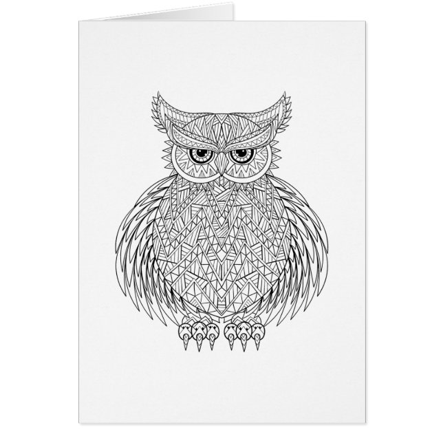 Totem inspiré d'oiseau de hibou (Devant)