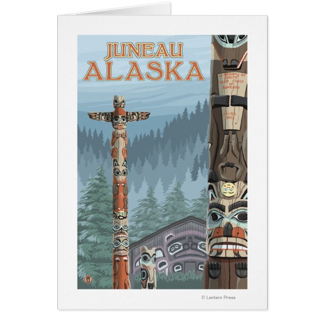 Totem Poles de l'Alaska - Juneau, Alaska (Devant)