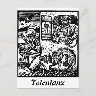 Totentanz Death attend la carte postale