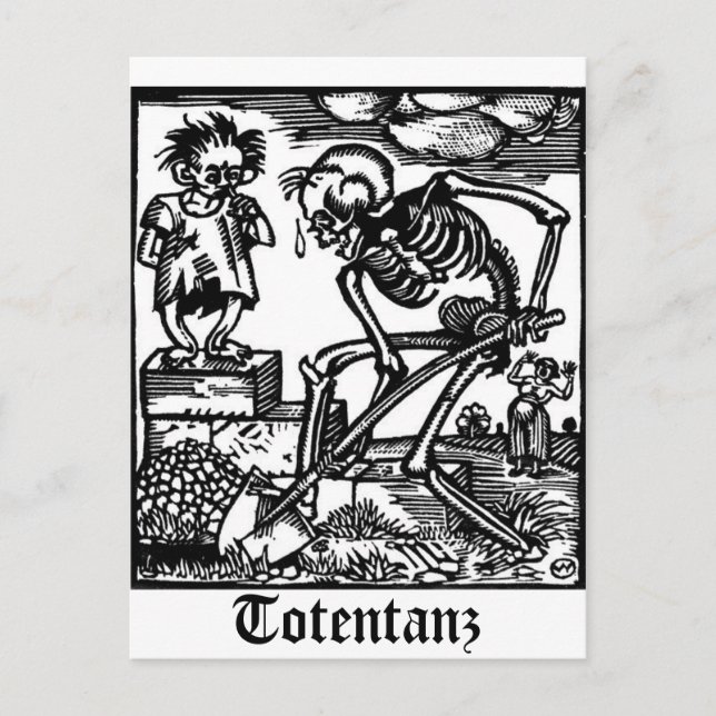 Totentanz Death et la carte postale du garçon (Devant)