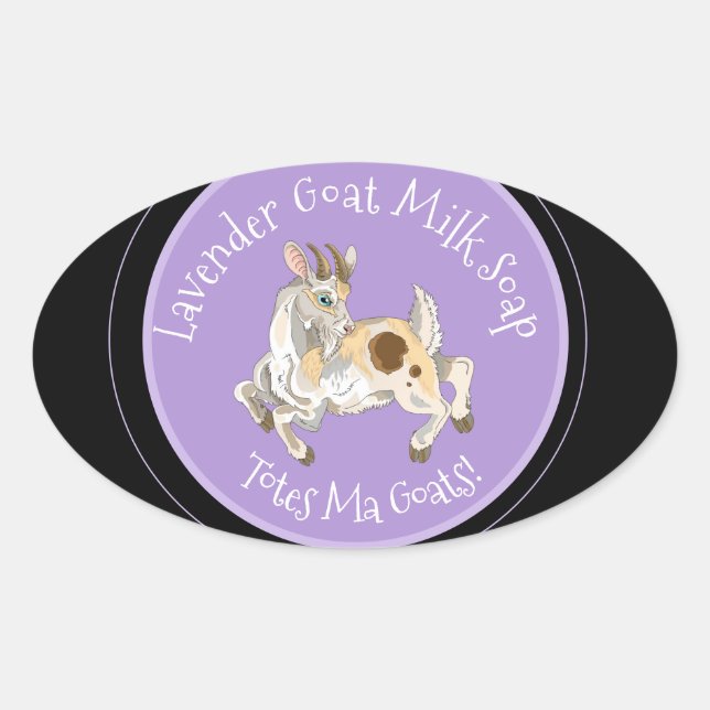 Totes ma Goats ! Étiquettes de savon au lait de ch (Devant)