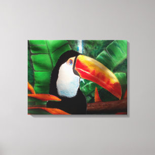 Toucan Animaux Jungle Toile Enveloppée Art