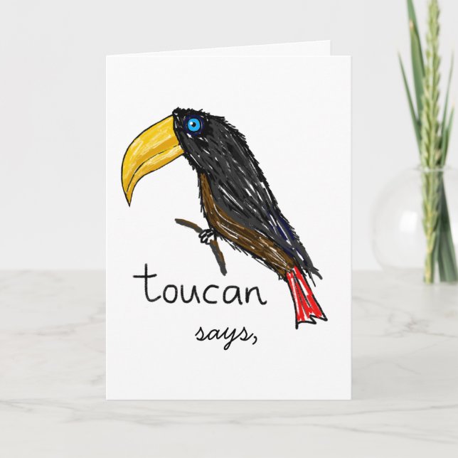 Toucan Dit Carte Anniversaire (Devant)
