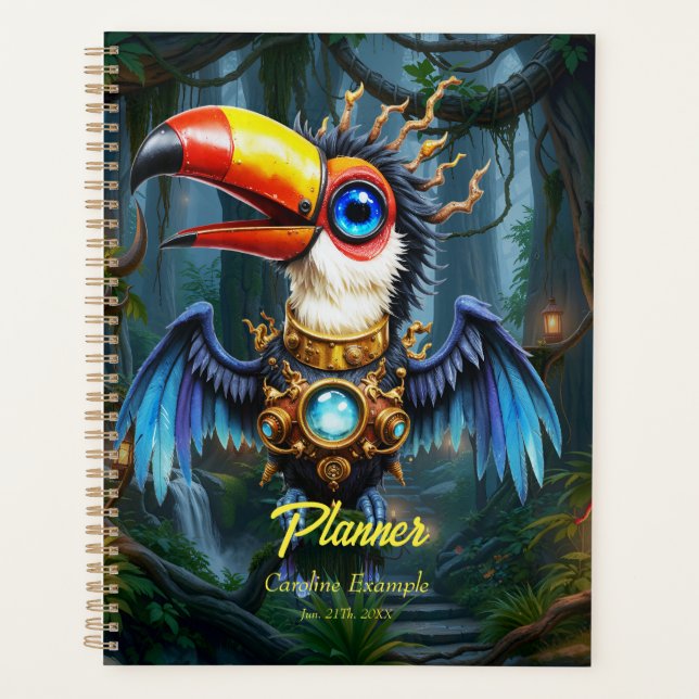 Toucan Steampunk au Clair de Lune.  (Devant)