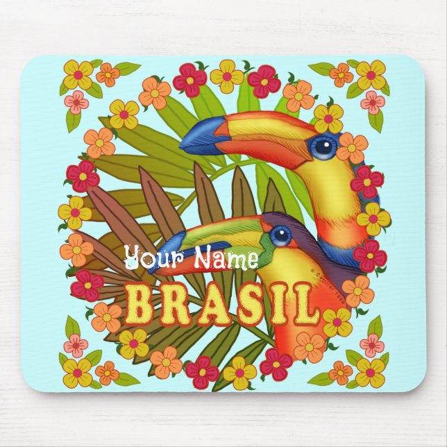 Toucans du Brésil  tapis de souris (Devant)