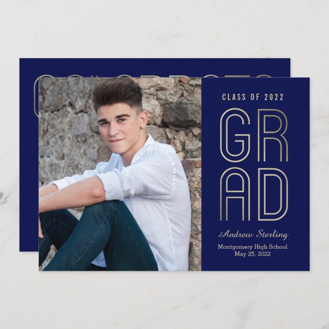 Touche de la classe ÉDITABLE COULEUR carte de grad (Devant / Derrière)