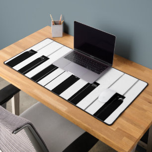 Touches de Clavier de Piano Noir Blanc Réaliste