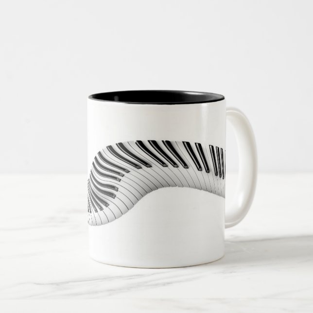 Touches de piano Abstraites Mug (Devant droit)