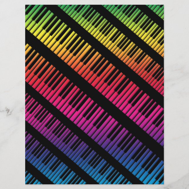 Touches de piano Arc-en-ciel de couleur (Devant)