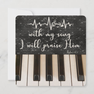 Touches de piano avec Psaumes Bible Verse Citation