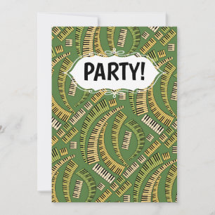 Touches de piano Invitation courbe