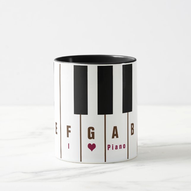 Touches de piano Mug (Centre)