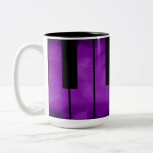 Touches de piano violet Musique Café Mug