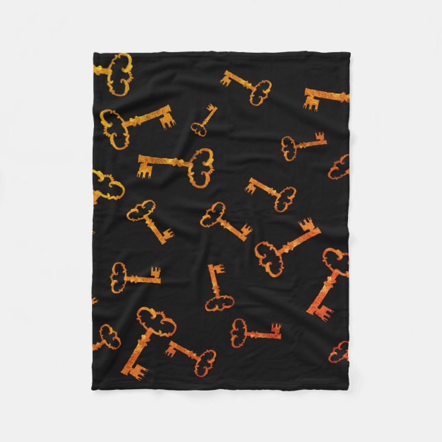 Touches d'or, Clés Vintages Couverture en polaire (Devant)