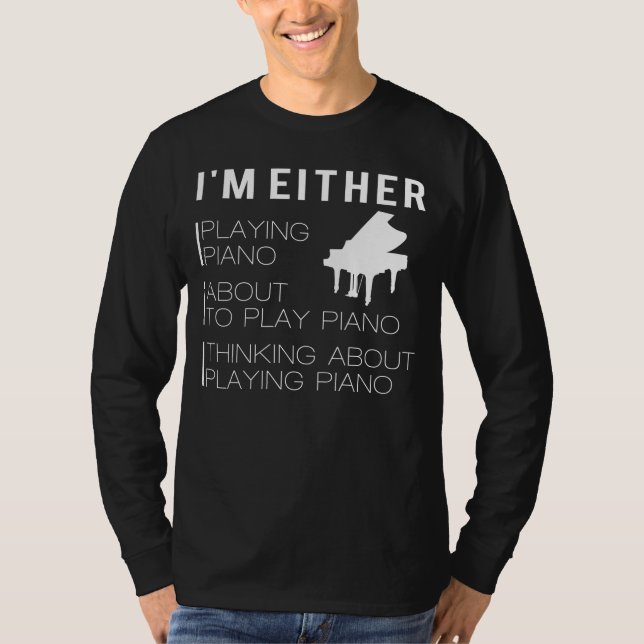 Touches et boucs : T-shirt Piano amusant (Devant)