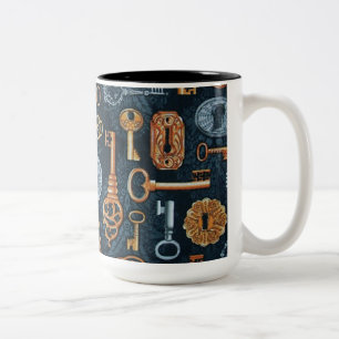 Touches Steampunk et trou de clé Motif Mug