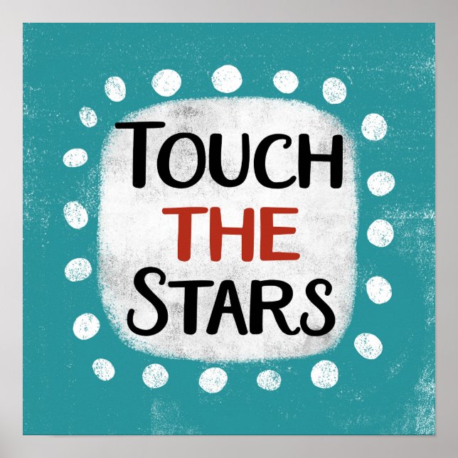 Touchez Les Étoiles Poster Wall Art (Devant)