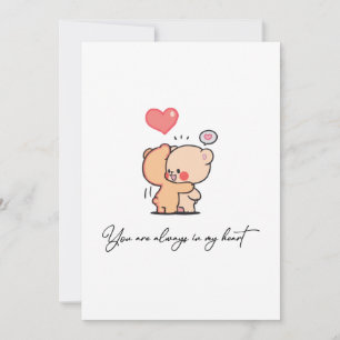 Toujours dans mon coeur Carte Saint Valentin