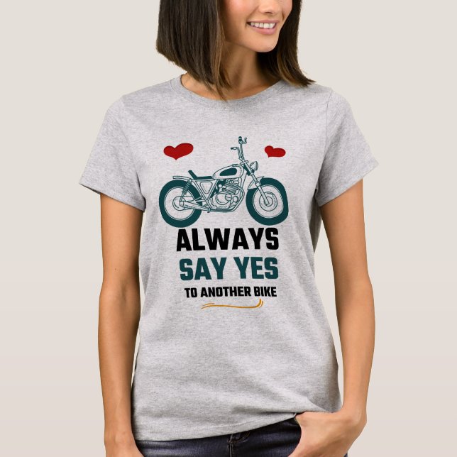 Toujours dire YES dame biker t-shirt (Devant)
