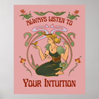 Toujours écouter votre affiche fantaisiste d'intui