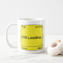 Toujours en chargement.. Mug Design Mobile Rétro