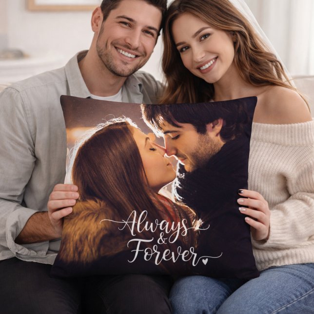 Toujours & Forever Coussin de Lancer de Photo Pers (Créateur téléchargé)