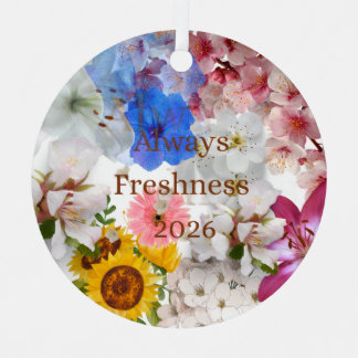 Toujours Fraîcheur 2026 Ornement de Noël Floral