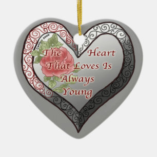 Toujours Jeune Coeur d'argent ornements personnali