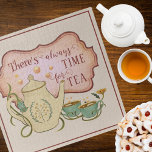 Toujours temps pour le thé Carré Vintage Puzzle<br><div class="desc">Puzzle amusant - juste à temps pour la soirée de jeu - d'un set de thé vintage et les mots : "Toujours le temps pour le thé" dans une police cool.</div>