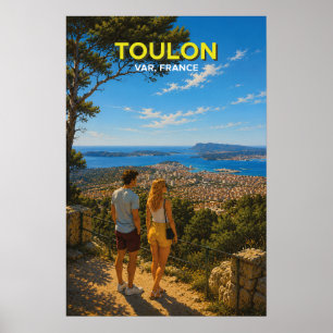 Toulon Mont Faron – Vintage Travel Poster