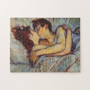 Toulouse-Lautrec dans le lit le puzzle de baiser