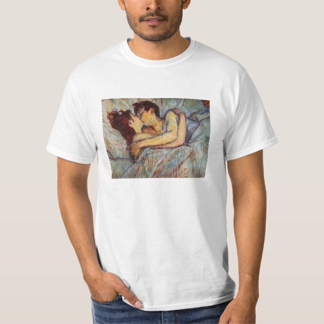 Toulouse-Lautrec dans le lit le T-shirt de baiser (Devant)