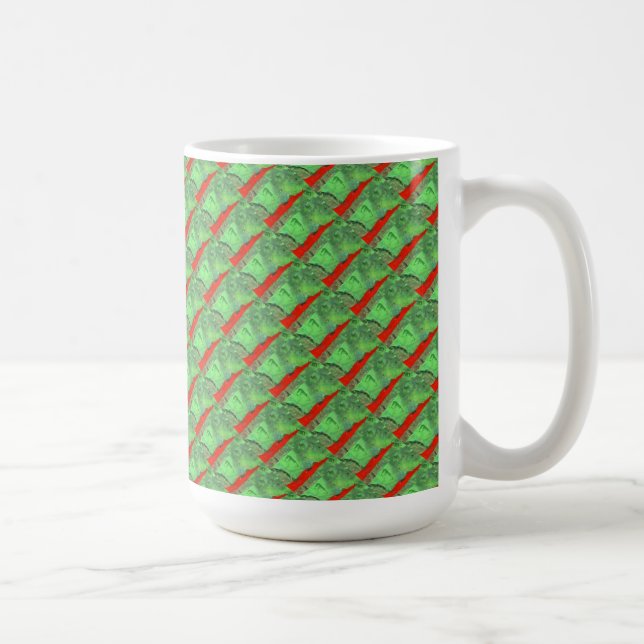 "Tour #1 Carrelée" Conception abstraite Mug (Droite)