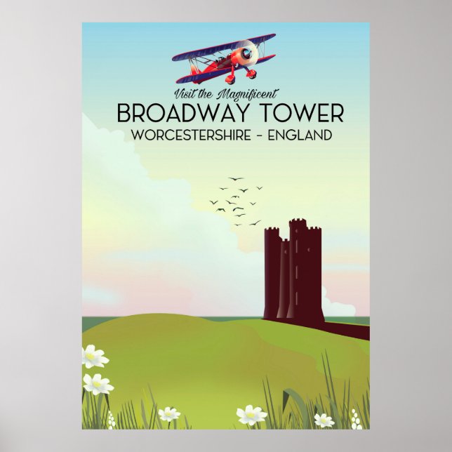 Tour affiche de la tour de Broadway Worcestershire (Devant)
