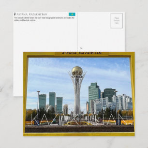 Tour Bayterek, Astana, Kazakhstan Carte Postale de