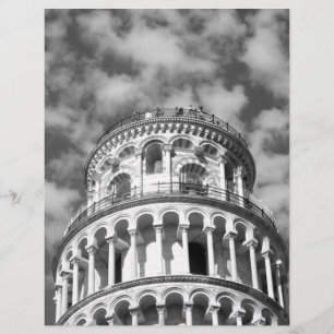 Tour blanche noire de Pise Italie